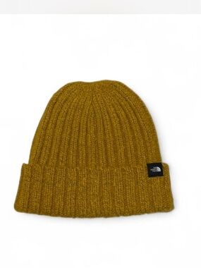 The North Face Mustard Yellow Rib Knit Cuffed Beanie